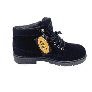 Lugz Men's Black Mantle Hi Lace Up Faux Suede Slip Resistant Boots Size 10